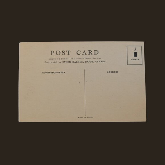 6/$15 Vintage Unused Linen Postcard Lake Louise “Summer Snow Storm” Banff - Picture 2 of 3